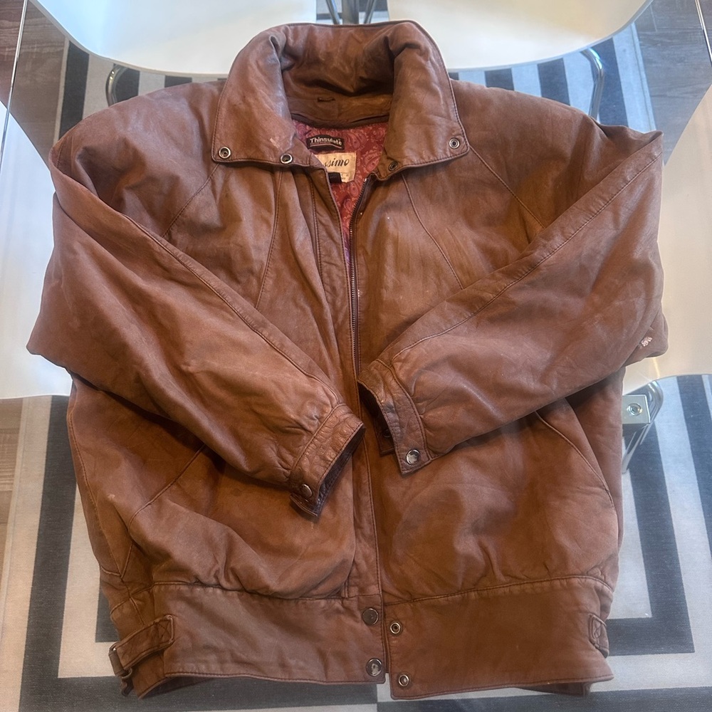 Vintage Massimo Brown Suede Leather Jacket size M